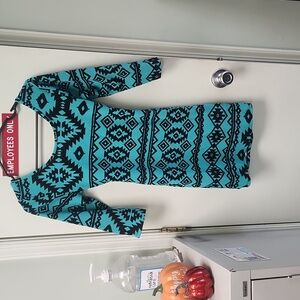 Mini green and black dress